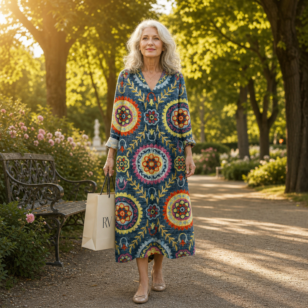 Amelie - Flattering Printed Summer Dress