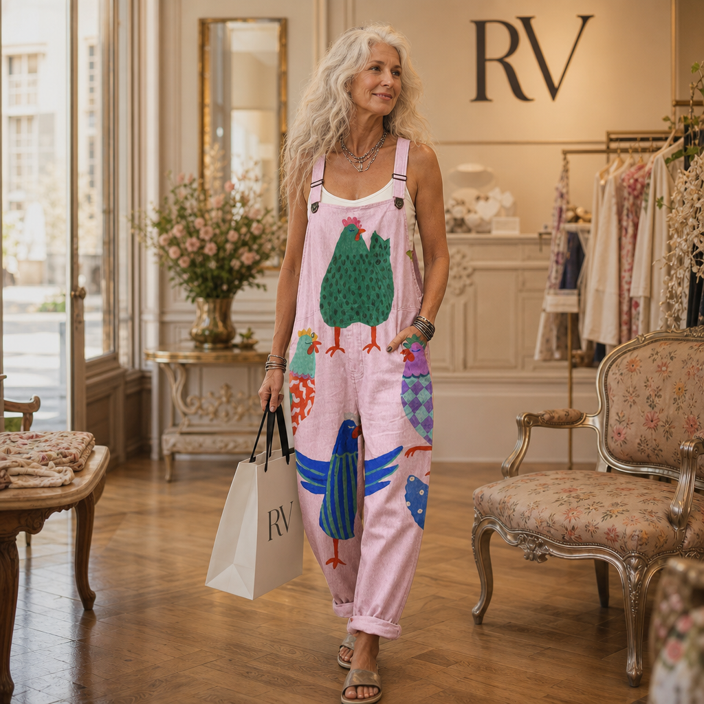 Celestine - Radiant Artistic Pastel Pink Overalls