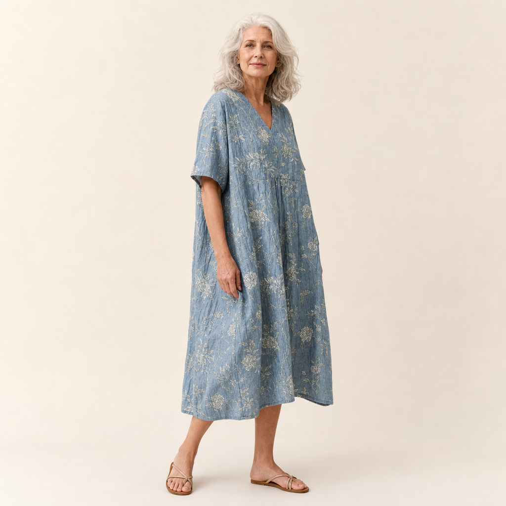 Genevieve - Flattering Printed Summer Dress