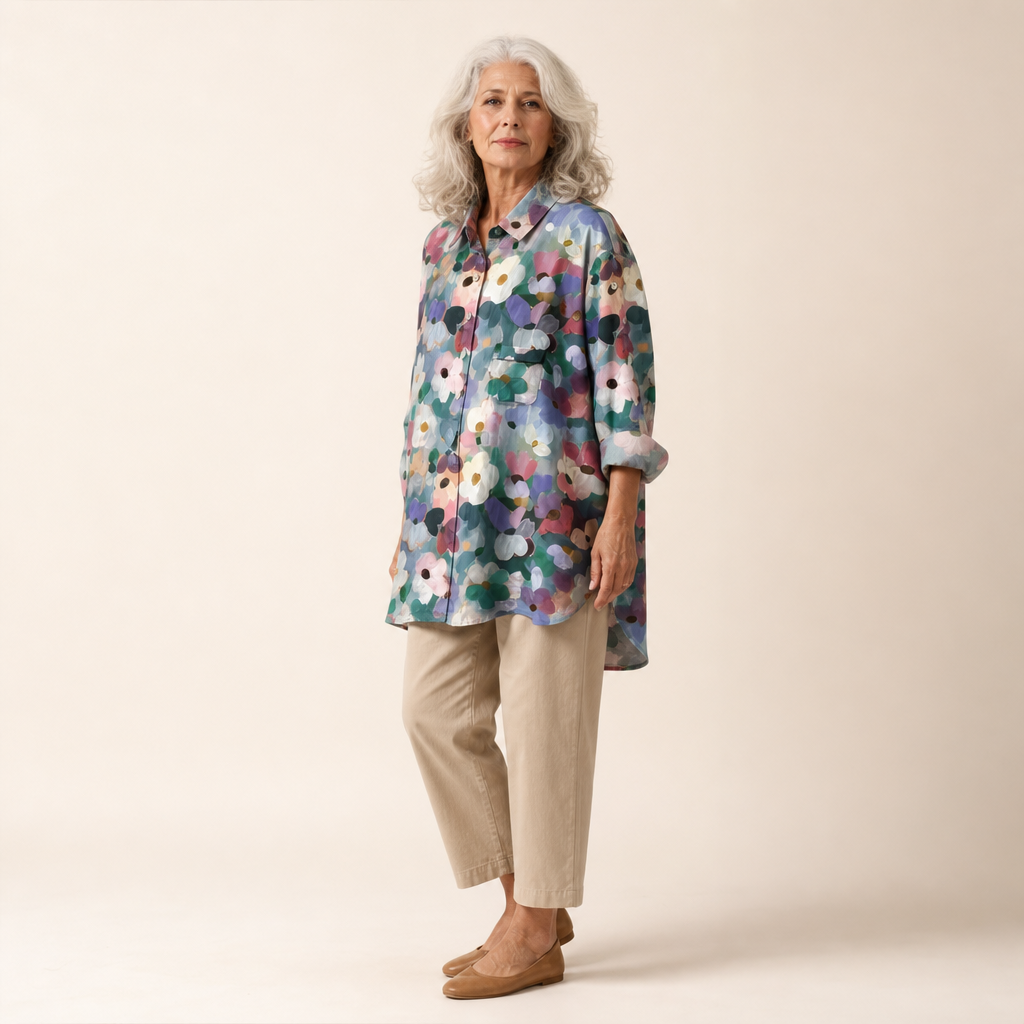 Elise - Classic Floral Blouse