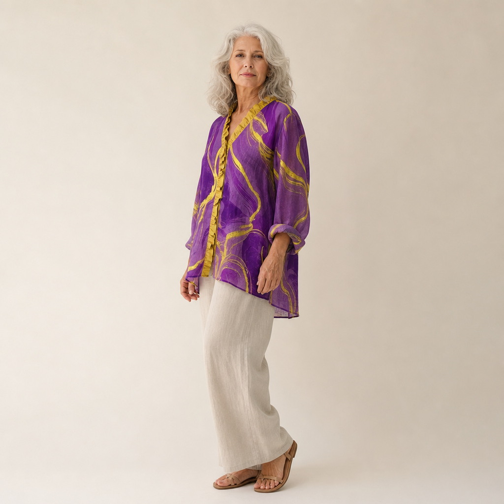 Bonnie - Spiral Print Blouse