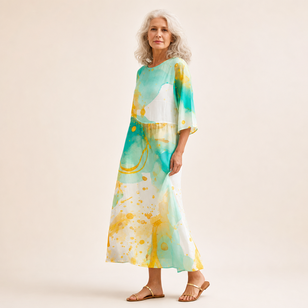 Mireille - Chic and Comfortable Flowy Maxi Dress