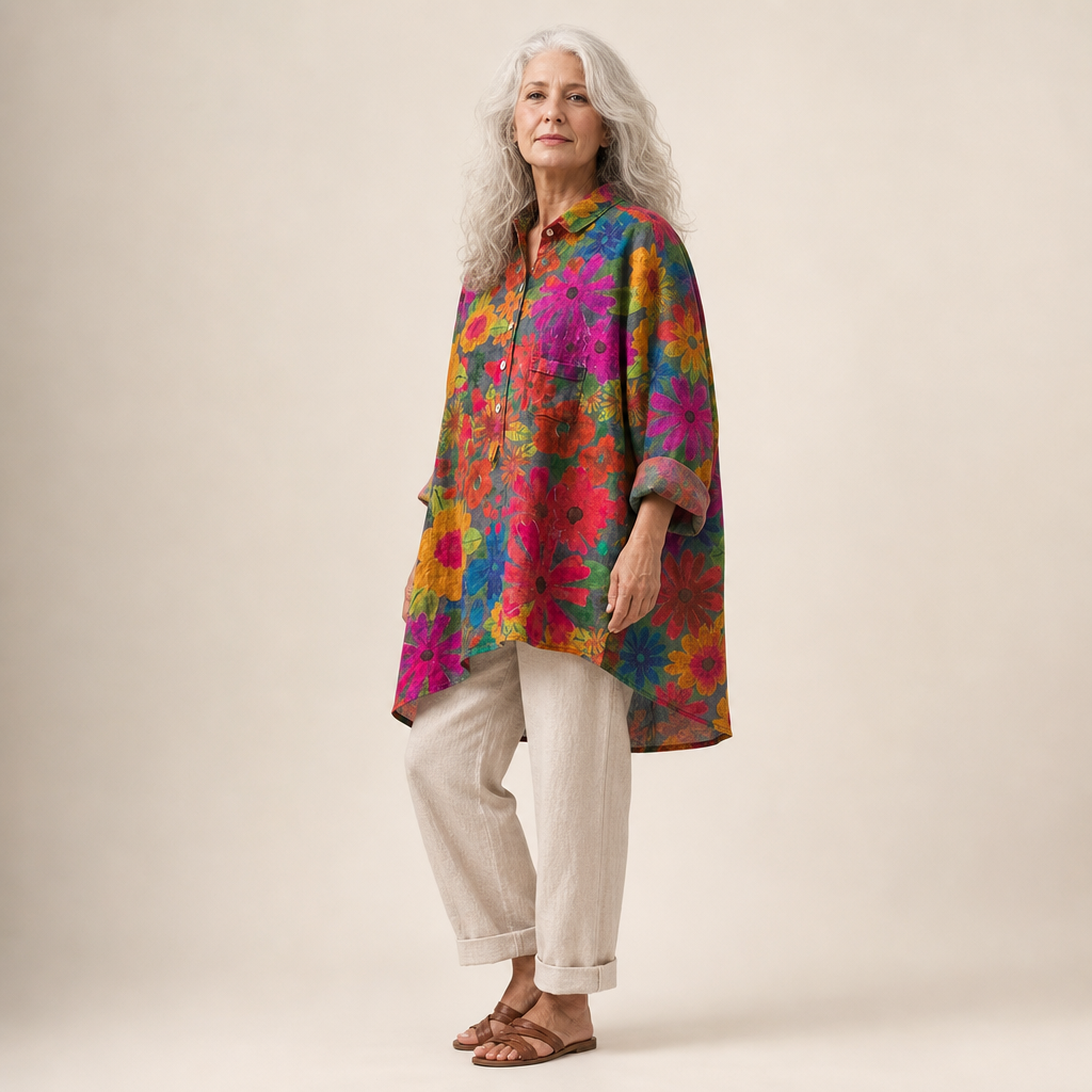 Emilie - Classic Floral Blouse