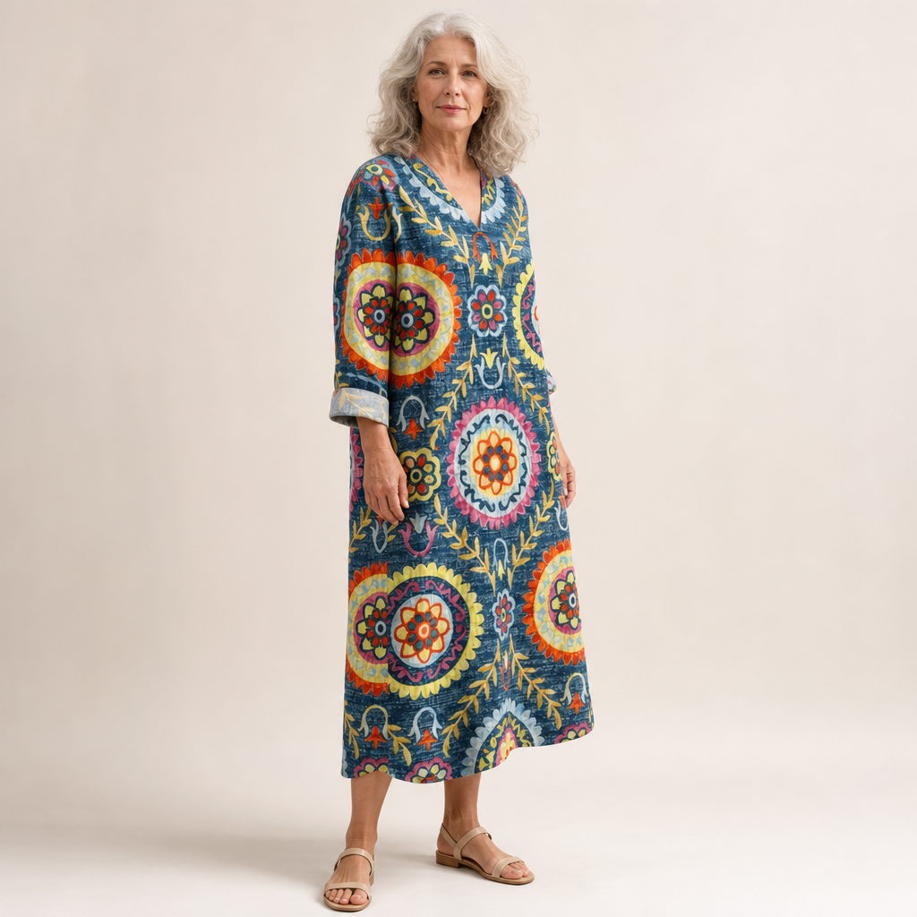 Amelie - Flattering Printed Summer Dress