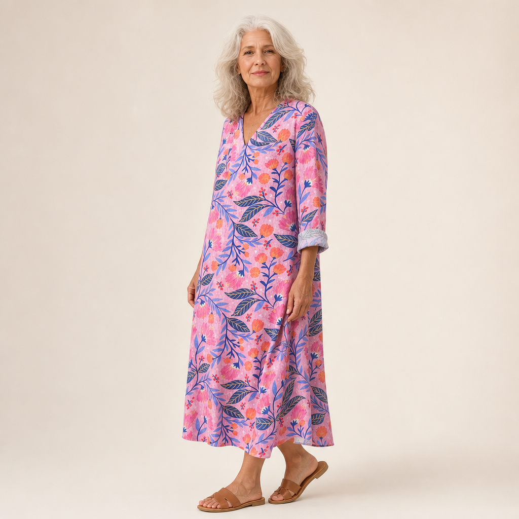 Clemence - Flattering Printed Summer Dress