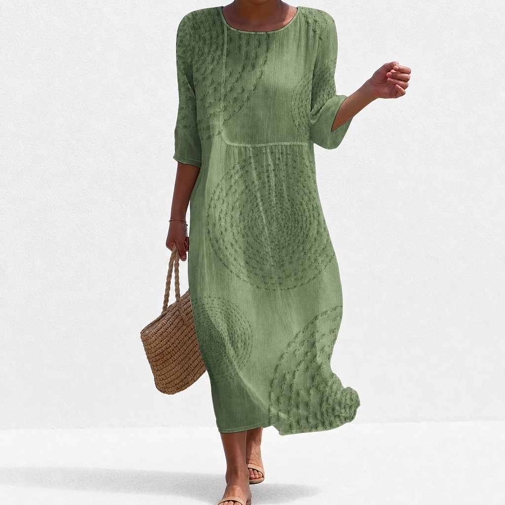 Capucine casual embroidered summer dress