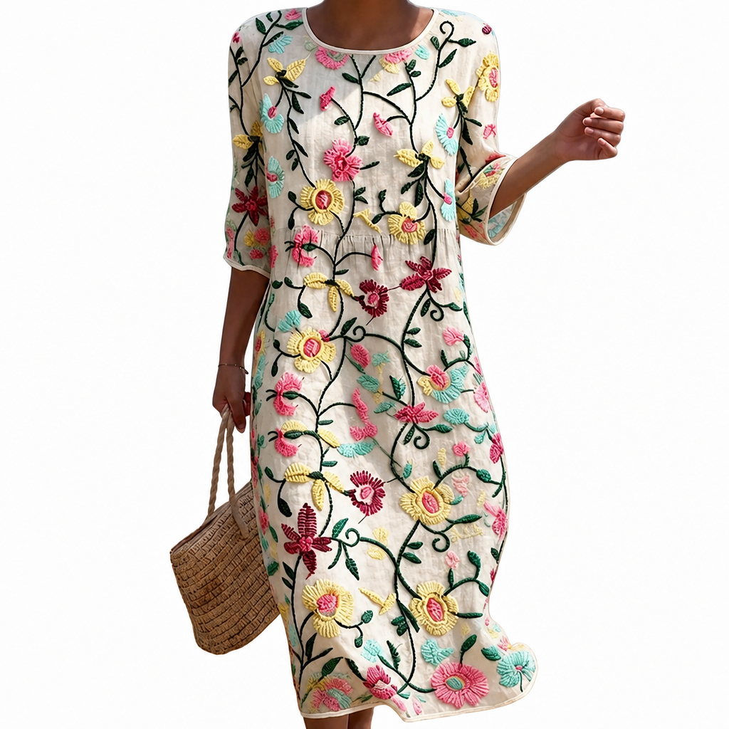 Elise feminine summer floral dress