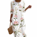 Solene casual floral pattern dress