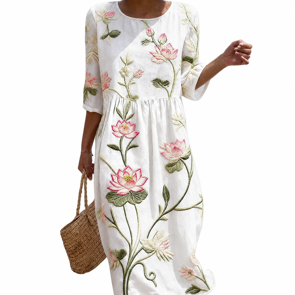 Solene casual floral pattern dress