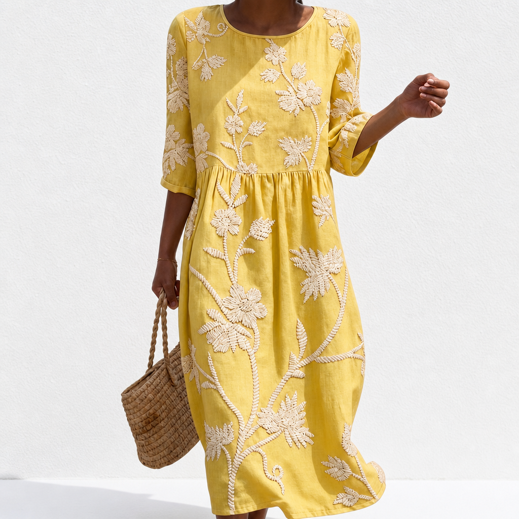 Sidonie casual feminine floral dress