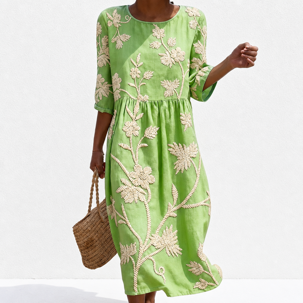 Apolline casual floral pattern dress