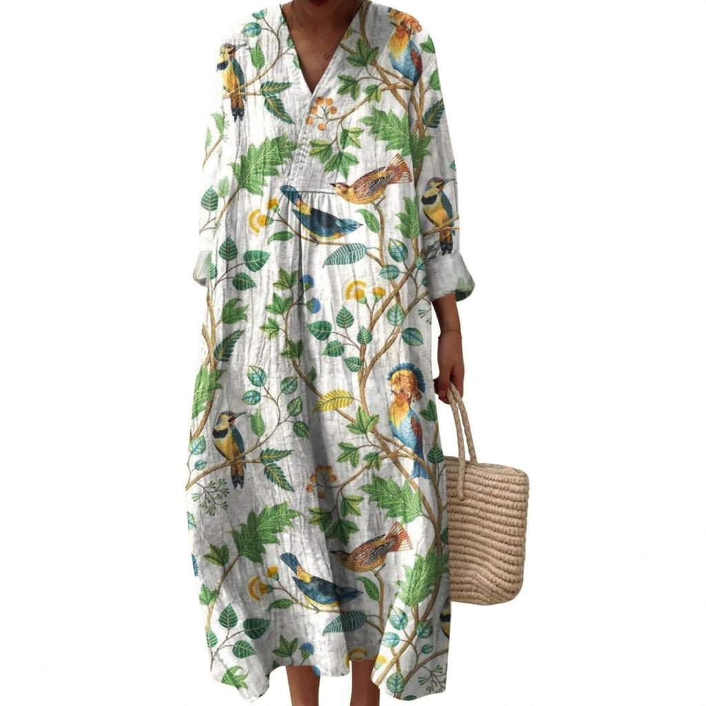Valentine printed flattering summer dress