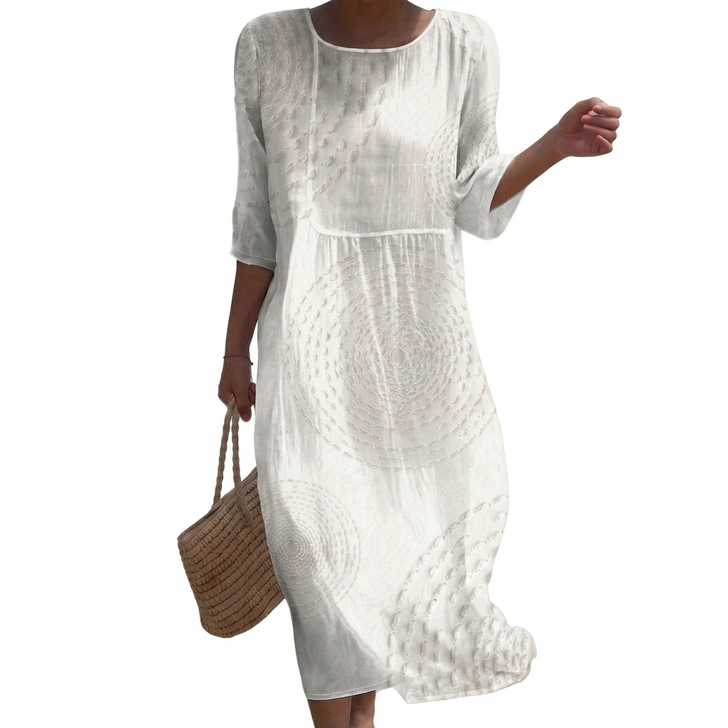 Anais casual embroidered summer dress
