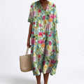 Agathe printed short sleeve summer dress
