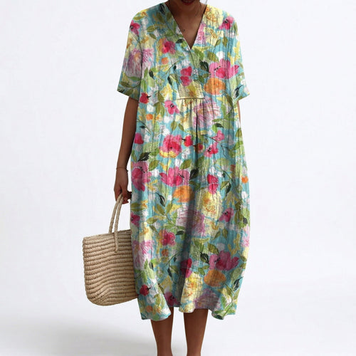 Agathe printed short sleeve summer dress