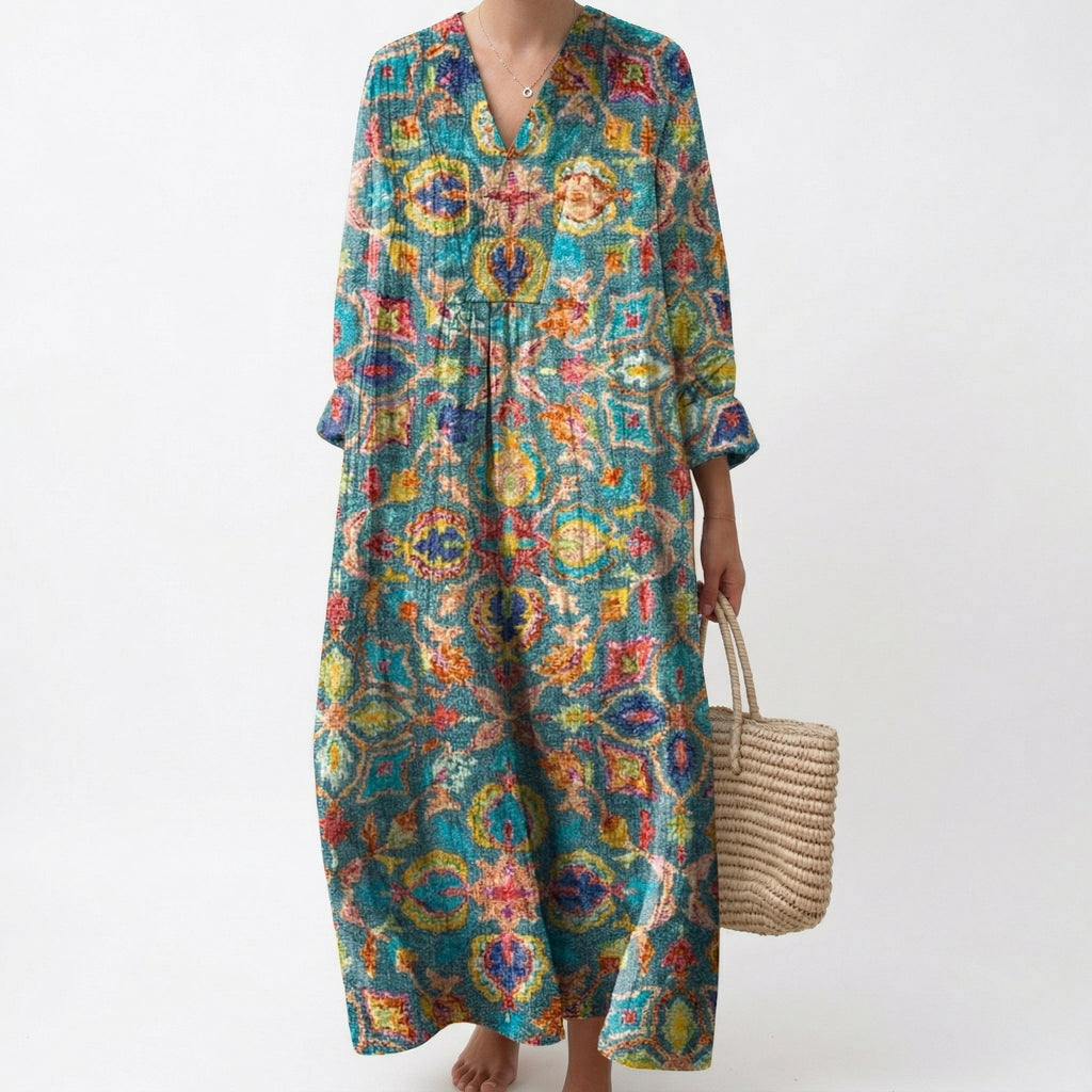 Capucine printed flattering summer dress