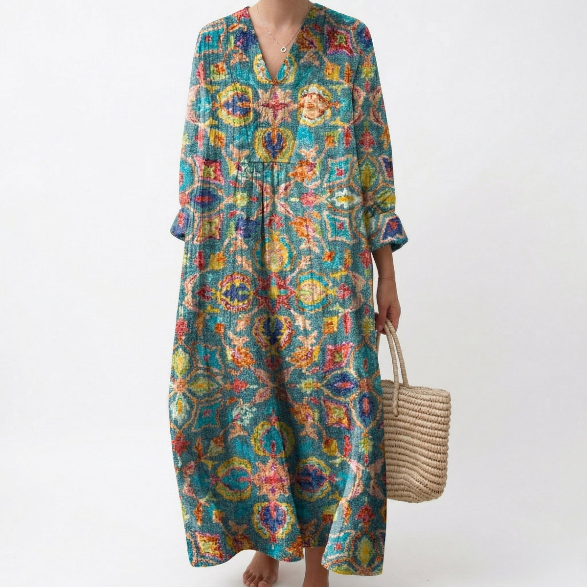 Capucine printed flattering summer dress