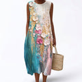 Floriane sleeveless printed summer dress