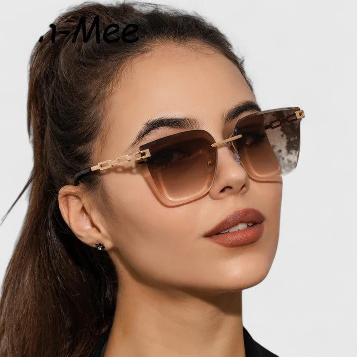 Marisyl sophisticated cat-eye alloy sunglasses