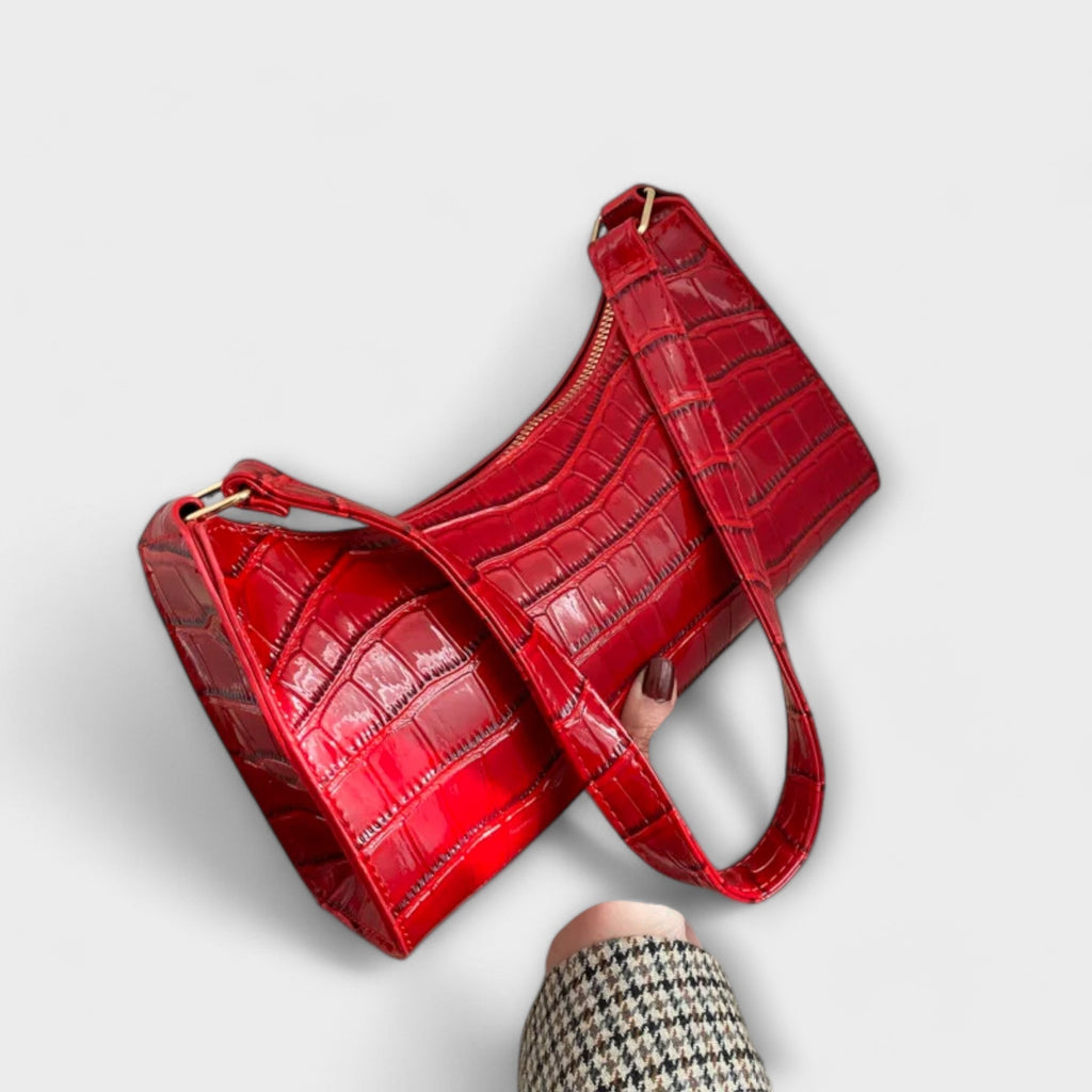 Marguerite glossy leather shoulder tote bag