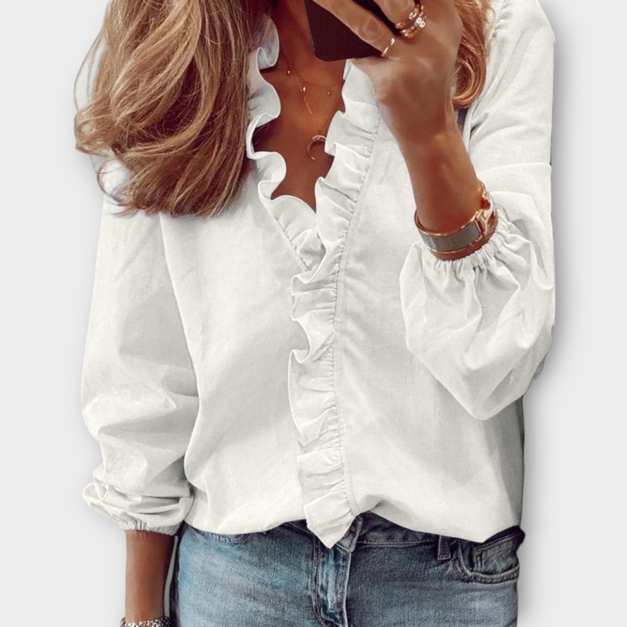 Juliette tiered ruffle summer blouse in a soft airy drape
