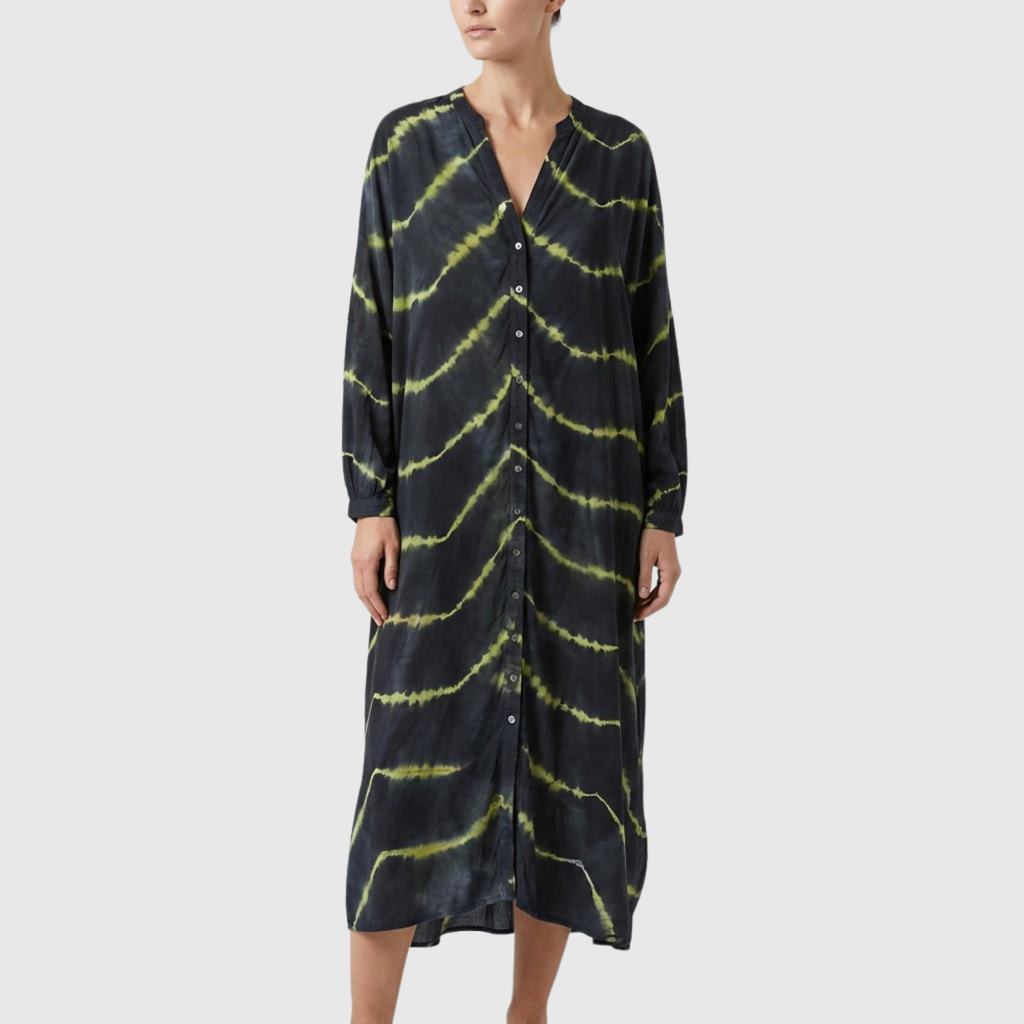 Manon women boho striped v-neck maxi dress with lightweight flowing silhouette