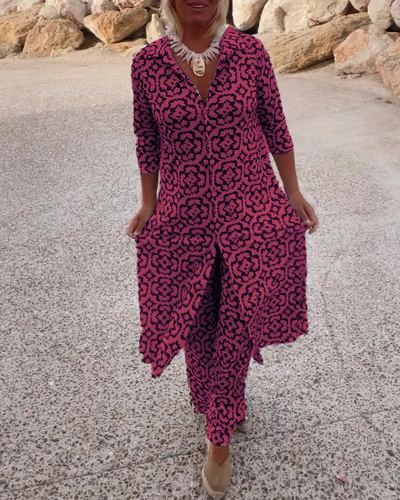 Sara - Button-Down Two-Piece Set
