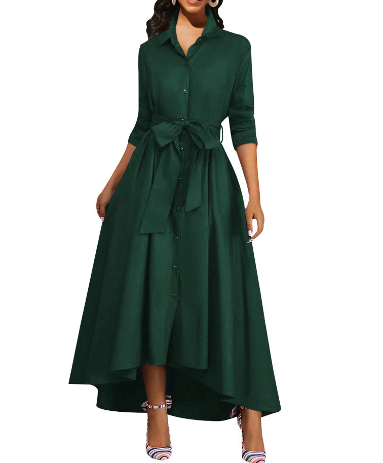 Marianne | Button-Front Holiday Maxi Dress