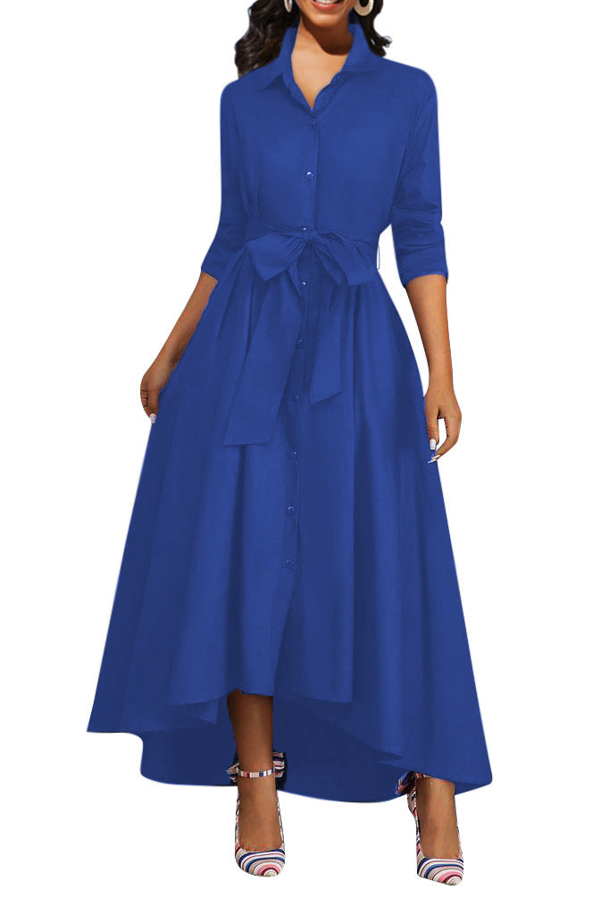 Marianne | Button-Front Holiday Maxi Dress
