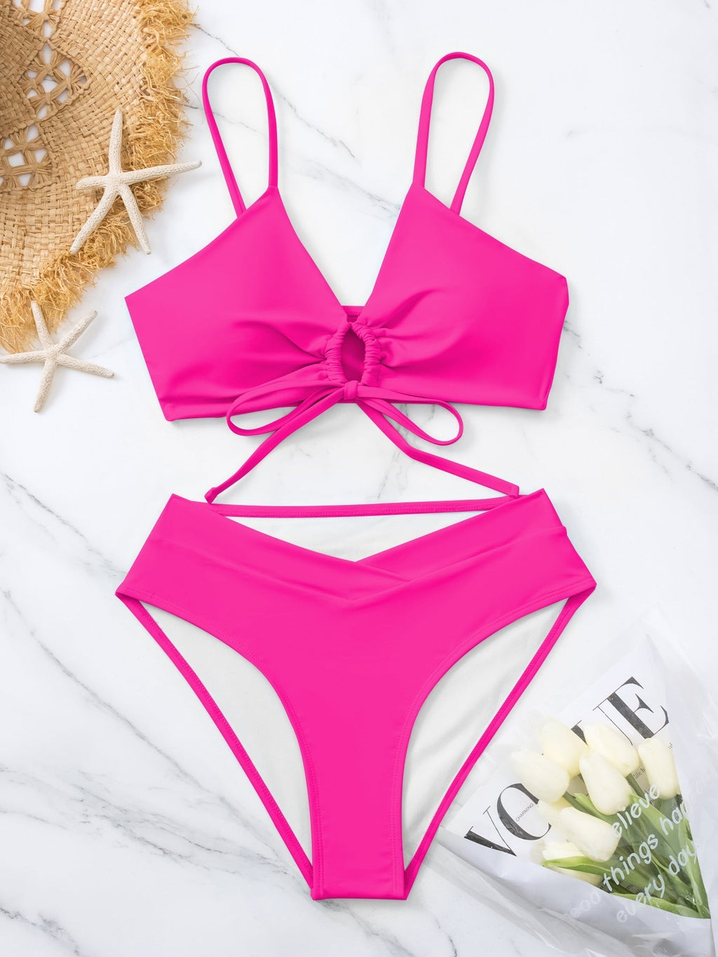 Clotilde - Front Tie Two-Piece Bikini Set