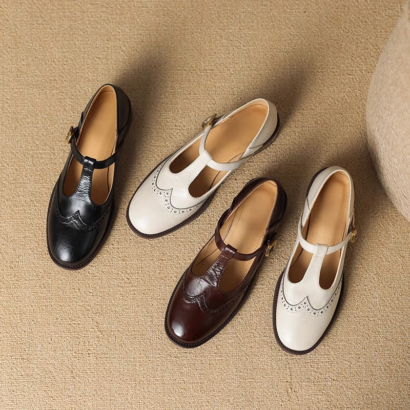 Claire - Orthopedic Low-Block T-Bar Mary Janes