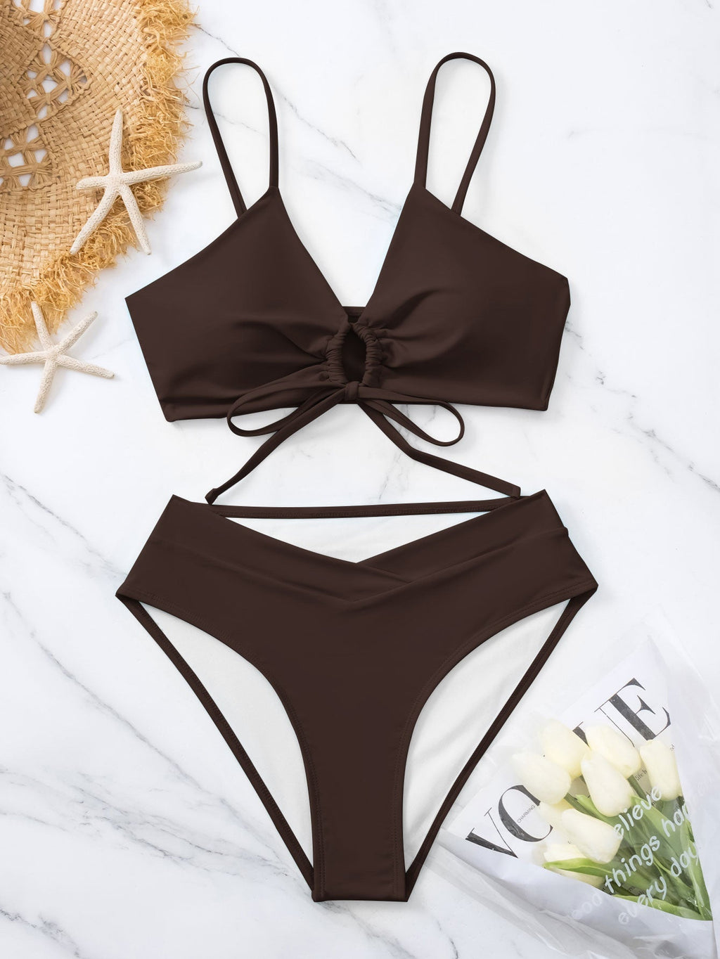 Clotilde - Front Tie Two-Piece Bikini Set