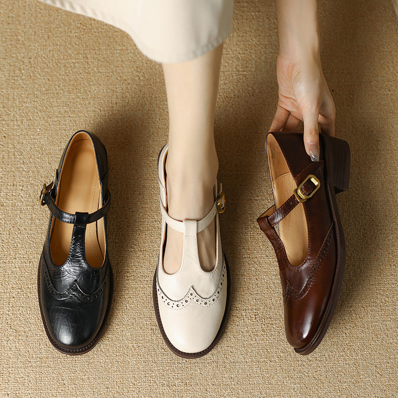 Manon - Orthopedic Cushioned T-Bar Mary Janes