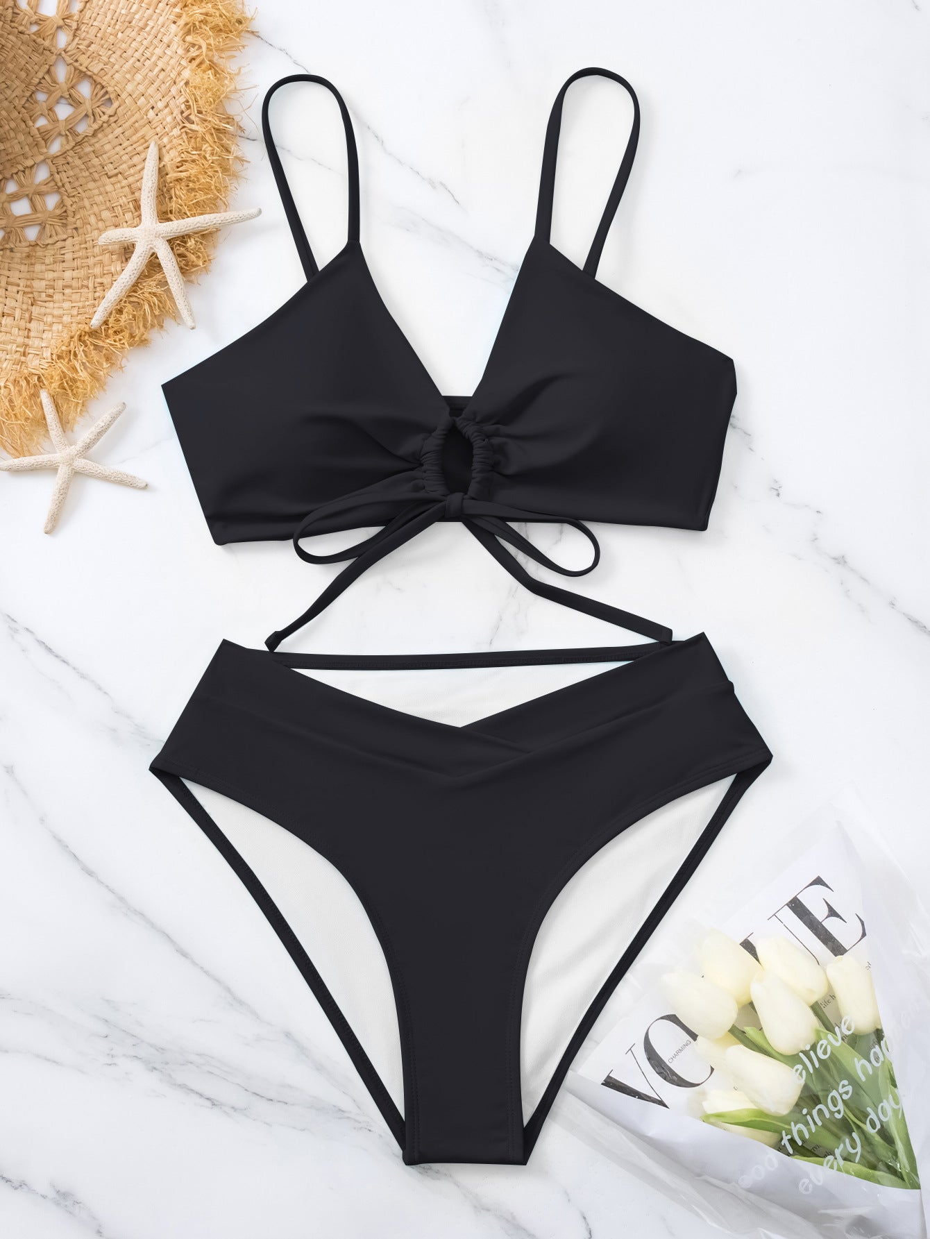 Clotilde - Front Tie Two-Piece Bikini Set