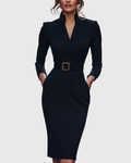 Estelle | Belted Power Maxi Dress