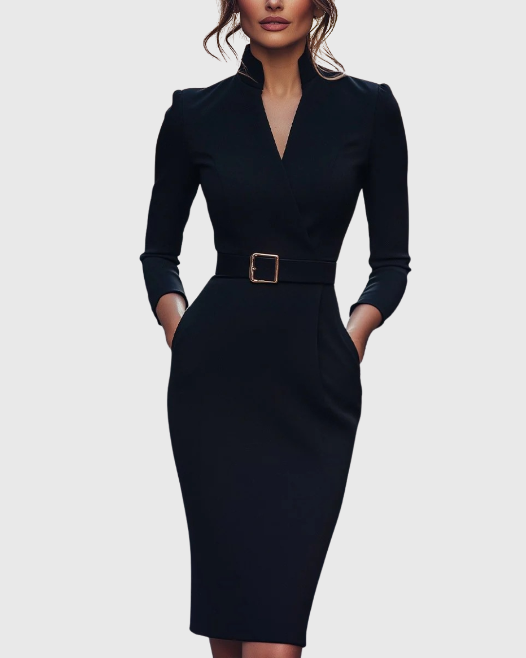 Estelle | Belted Power Maxi Dress