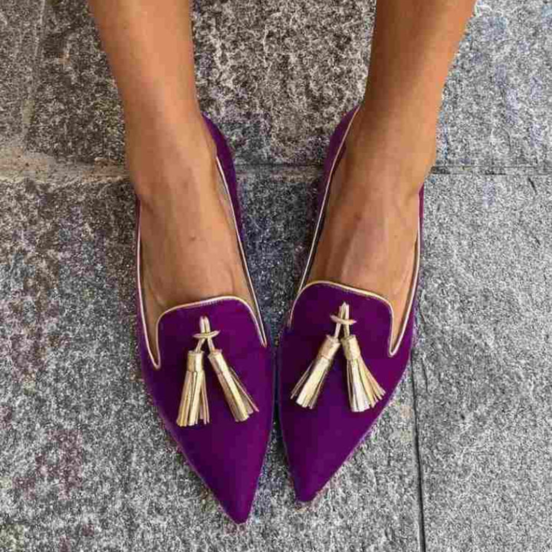 Portia - Boho Fringe Loafers