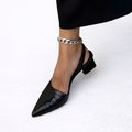 Lynn comfortable supportive heels with wide toe box in high quality PU leather