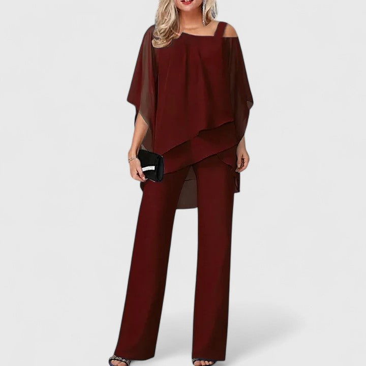 Serenite elegant two-piece trouser set for women