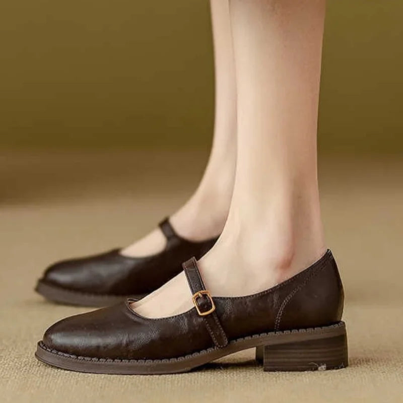 Manon - Classic Cushioned Block Heel Mary Janes