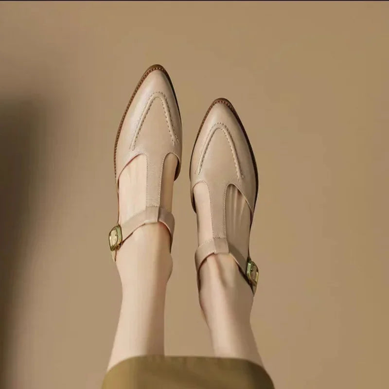 Claire - Wide-Strap Buckle Shoes