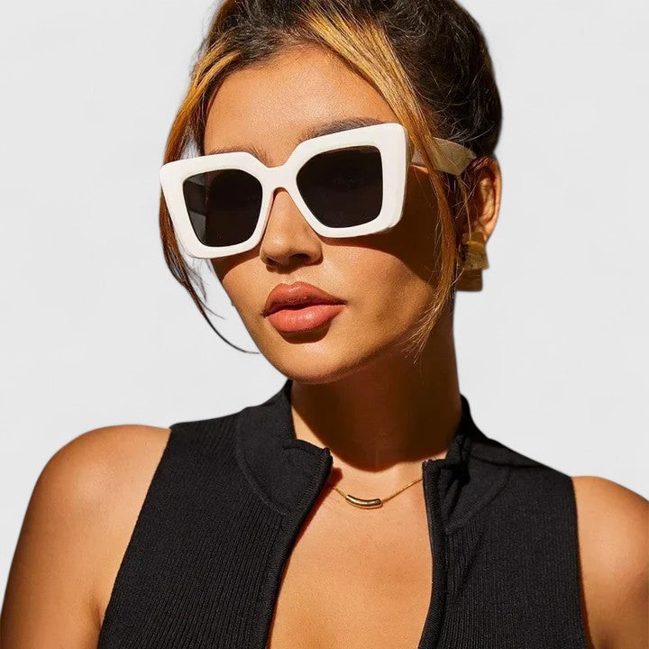 Raeyana elegant geometric high-gloss sunglasses