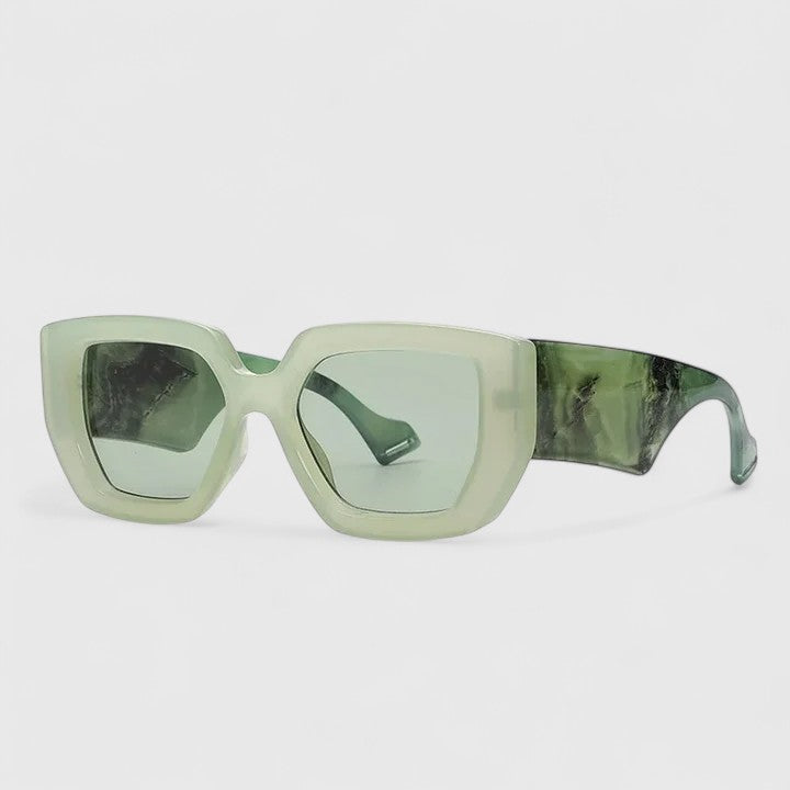 Jossalyn elegant square wide-temple sunglasses