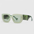 Jossalyn elegant square wide-temple sunglasses