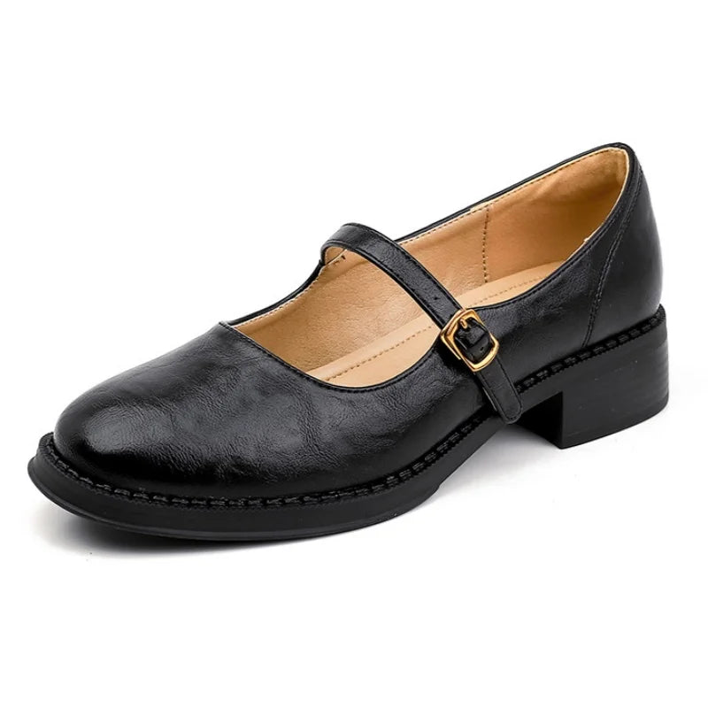 Manon - Classic Cushioned Block Heel Mary Janes