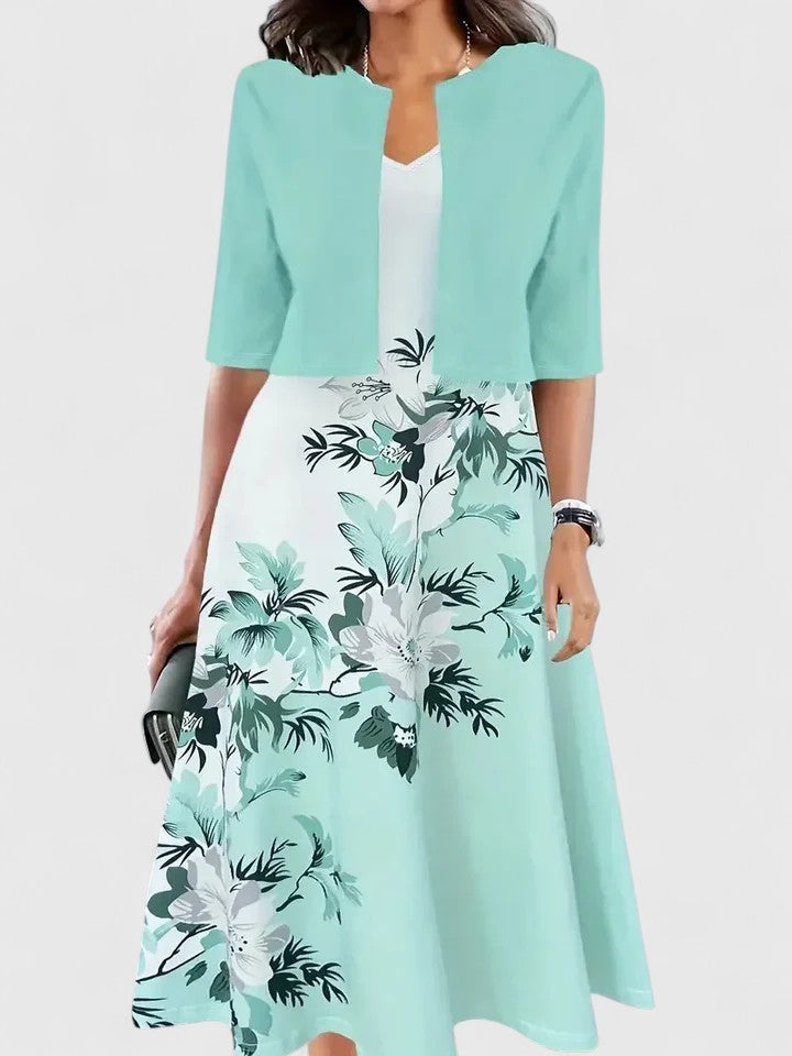 Mireille - Tailored Fit-and-Flare Midi Dress