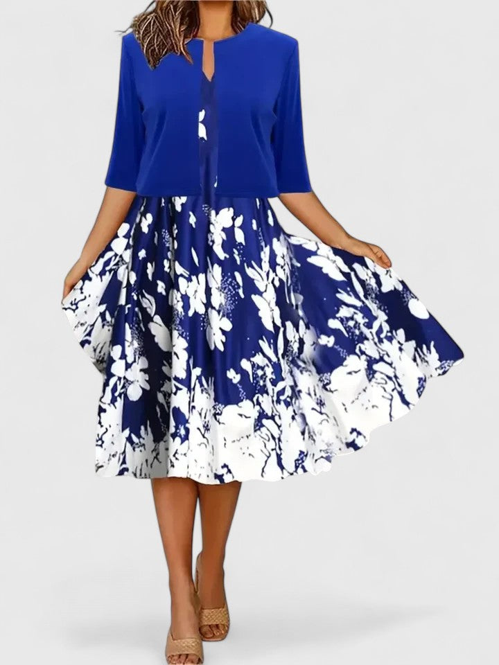 Mireille - Tailored Fit-and-Flare Midi Dress