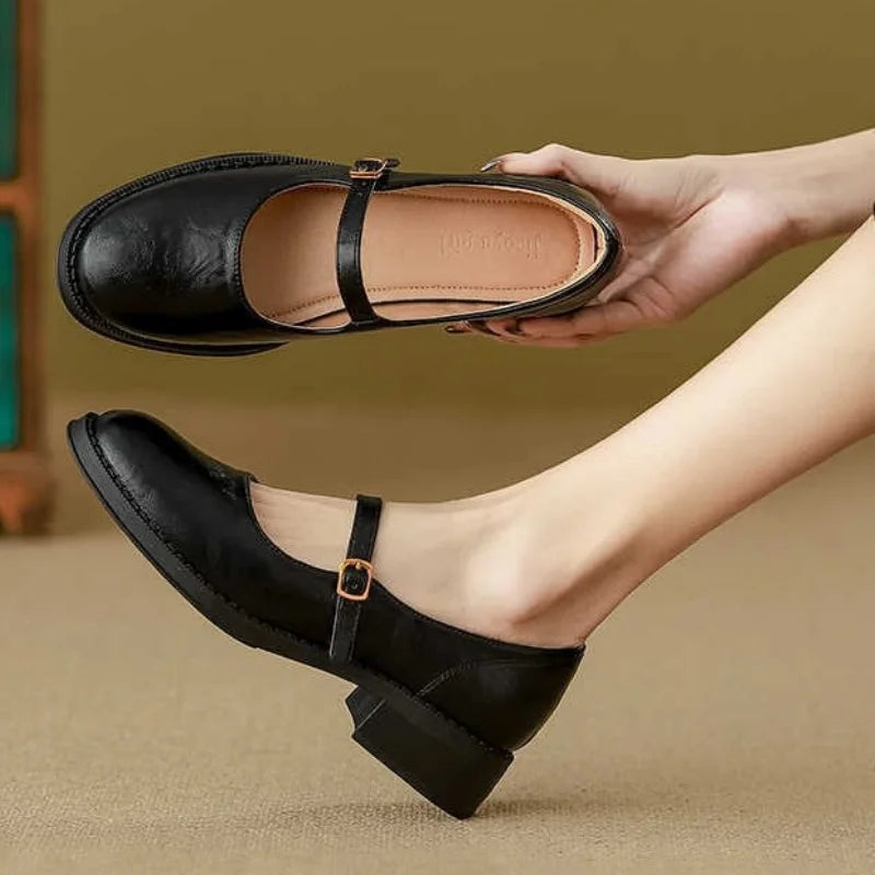 Manon - Classic Cushioned Block Heel Mary Janes
