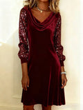Sophie | Sparkle Sleeve Velvet Dress