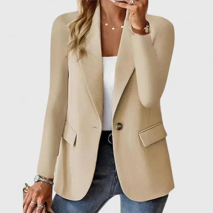 Katerynnae - Shoulder-Structuring Tailored Blazer